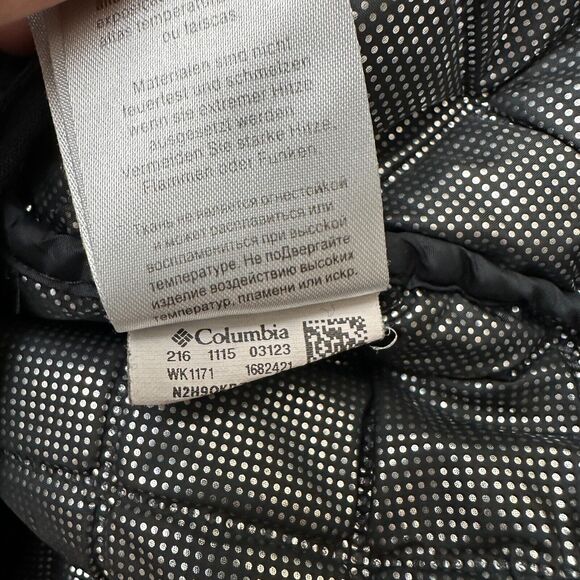 Columbia Omni Heat Quilted Jacket Womens Small Black Full Zip Pockets Outdoor - Picture 14 of 16